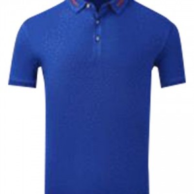 SKP025 Online Order Short-sleeved POLO T-shirt Manufacturing Contrasting Collar POLO T-shirt POLO T-shirt Center front view